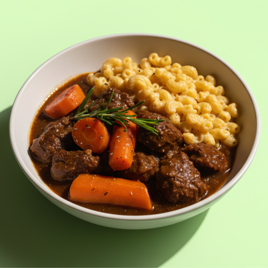 LONG BRAISED BEEF & MAC N CHEESE